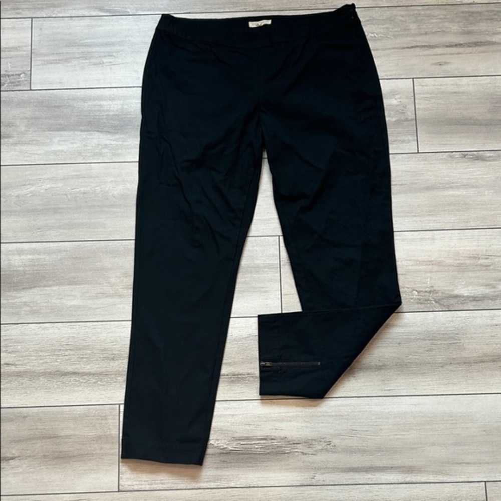 Eileen Fisher black cotton spandex blend pants size petite medium